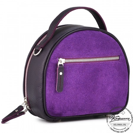 Женская кожаная сумка "Селин" (сирень\бордо)